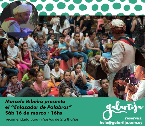 Éste sábado 16 de marzo a las 16 horas, Marcelo Ribeiro presenta Enlazador de palabras en galartija. más info en hola@galartija.com.uy﻿
